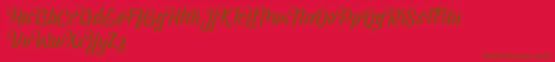 Andhyta DEMO Font – Brown Fonts on Red Background