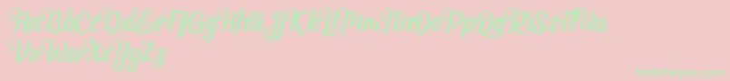 Andhyta DEMO Font – Green Fonts on Pink Background