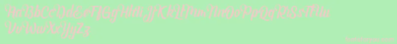 Andhyta DEMO Font – Pink Fonts on Green Background