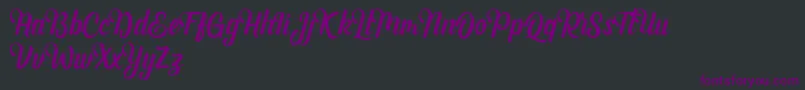 Weitere Informationen zur Andhyta DEMO-Schriftart Andhyta DEMO-Schriftart – Violette Schriften auf schwarzem Hintergrund