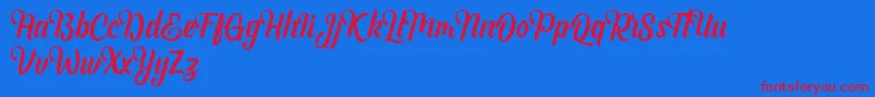 Andhyta DEMO Font – Red Fonts on Blue Background