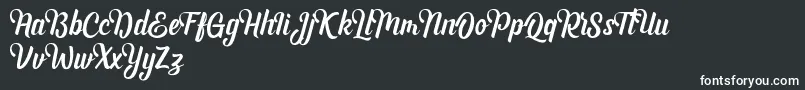 Andhyta DEMO-fontti – valkoiset fontit mustalla taustalla
