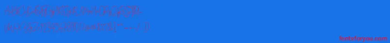 フォントAndi Signature   Demo – 赤い文字の青い背景