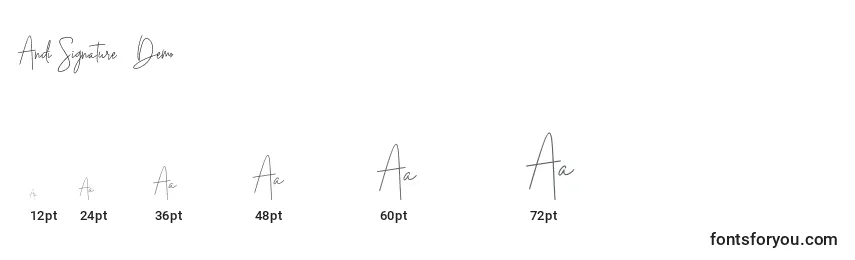 Andi Signature   Demo Font Sizes