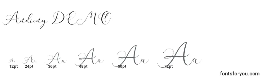 Andieny DEMO Font Sizes