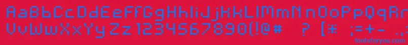 Andina Font – Blue Fonts on Red Background