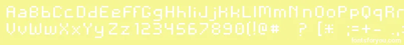 Andina Font – White Fonts on Yellow Background