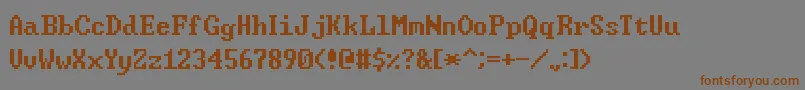 Fonte WindowsCommandPrompt – fontes marrons em um fundo cinza