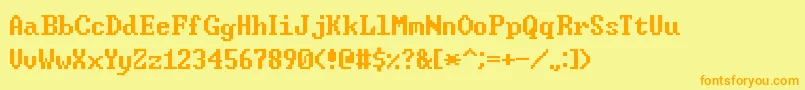 WindowsCommandPrompt Font – Orange Fonts on Yellow Background