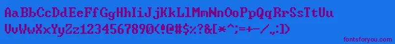 WindowsCommandPrompt-Schriftart – Violette Schriften auf blauem Hintergrund