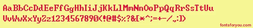 フォントWindowsCommandPrompt – 赤い文字の黄色い背景