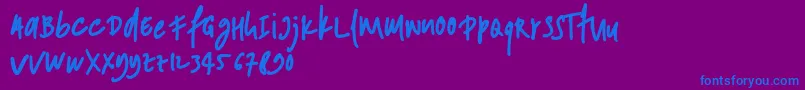 ANDONESI Font – Blue Fonts on Purple Background