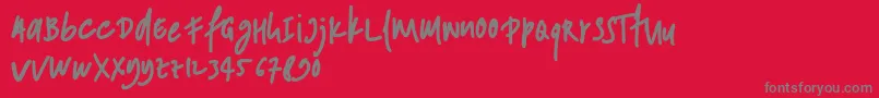 fuente ANDONESI – Fuentes Grises Sobre Fondo Rojo