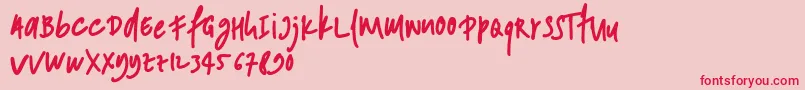 ANDONESI Font – Red Fonts on Pink Background