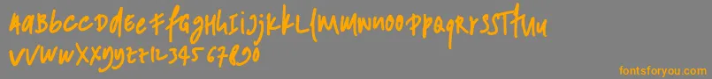 ANDONESI Font – Orange Fonts on Gray Background