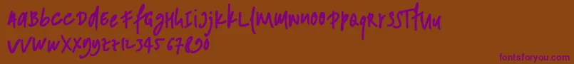 ANDONESI Font – Purple Fonts on Brown Background