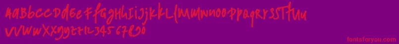 ANDONESI Font – Red Fonts on Purple Background