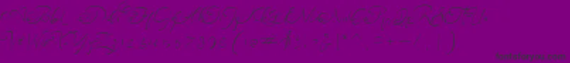 andora ardelion demo-fontti – mustat fontit violetilla taustalla