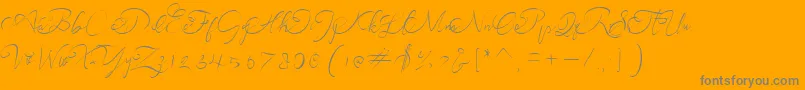 andora ardelion demo-Schriftart – Graue Schriften auf orangefarbenem Hintergrund