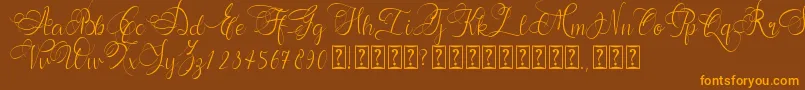 Andora Font – Orange Fonts on Brown Background