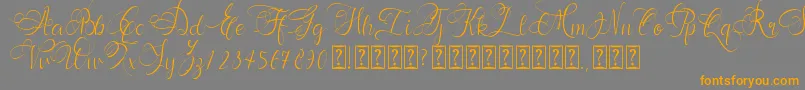 Andora Font – Orange Fonts on Gray Background