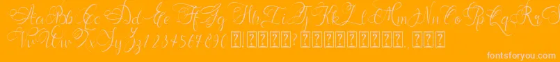 Andora Font – Pink Fonts on Orange Background