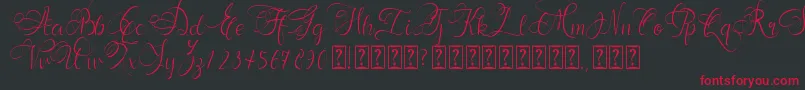 Andora Font – Red Fonts on Black Background