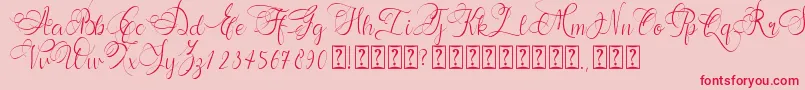 Andora Font – Red Fonts on Pink Background