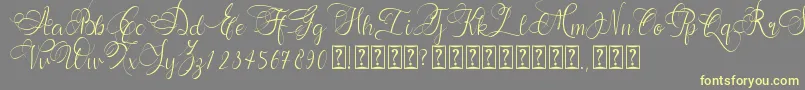 Andora Font – Yellow Fonts on Gray Background