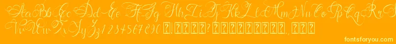 Andora Font – Yellow Fonts on Orange Background