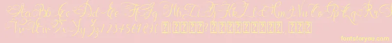 Andora Font – Yellow Fonts on Pink Background