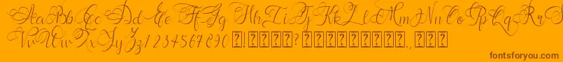 Andora Font – Brown Fonts on Orange Background