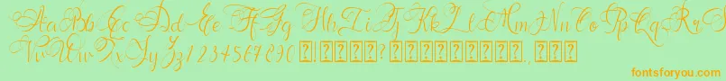 Andora Font – Orange Fonts on Green Background