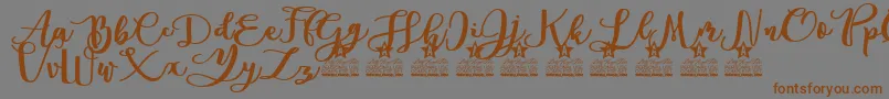 Andorra Personal Use Font – Brown Fonts on Gray Background