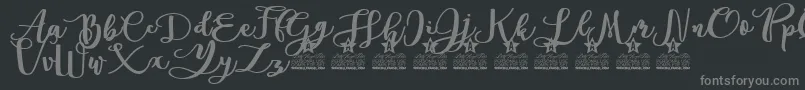 Andorra Personal Use Font – Gray Fonts on Black Background