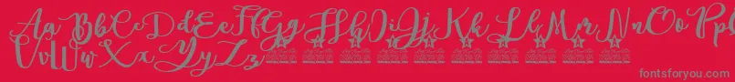 Andorra Personal Use Font – Gray Fonts on Red Background