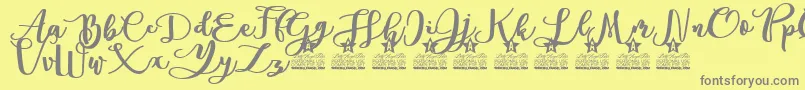 Andorra Personal Use Font – Gray Fonts on Yellow Background