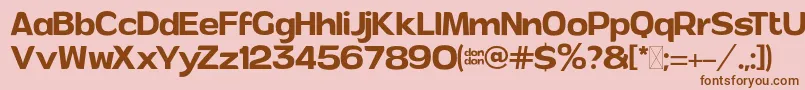 AndorRegular PersonalUse Font – Brown Fonts on Pink Background