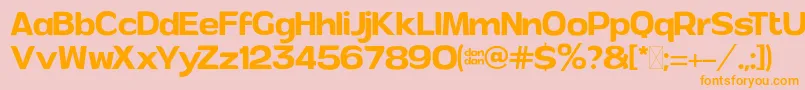 AndorRegular PersonalUse Font – Orange Fonts on Pink Background