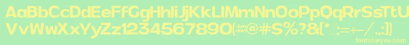 AndorRegular PersonalUse Font – Yellow Fonts on Green Background