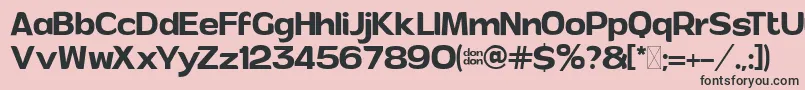 AndorRegular PersonalUse Font – Black Fonts on Pink Background