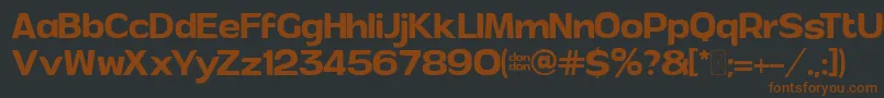 AndorRegular PersonalUse Font – Brown Fonts on Black Background