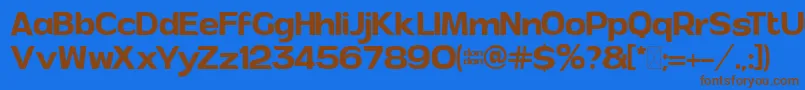 AndorRegular PersonalUse Font – Brown Fonts on Blue Background