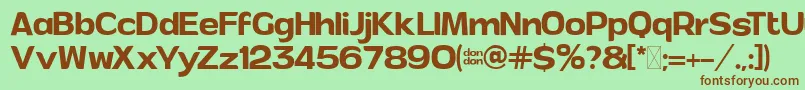AndorRegular PersonalUse Font – Brown Fonts on Green Background