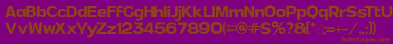 AndorRegular PersonalUse Font – Brown Fonts on Purple Background