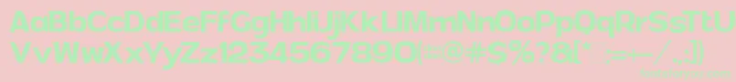 AndorRegular PersonalUse Font – Green Fonts on Pink Background