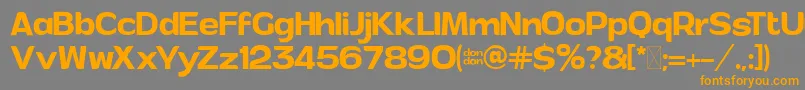 AndorRegular PersonalUse-Schriftart – Orangefarbene Schriften auf grauem Hintergrund