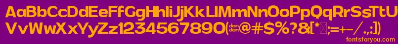 AndorRegular PersonalUse Font – Orange Fonts on Purple Background