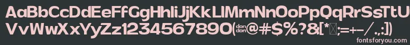 AndorRegular PersonalUse Font – Pink Fonts on Black Background