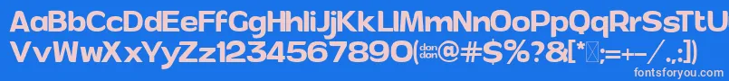 AndorRegular PersonalUse Font – Pink Fonts on Blue Background